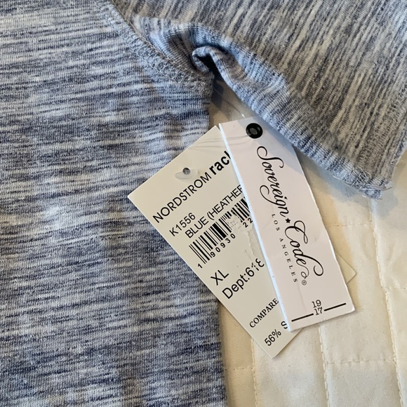 NWT Sovereign Code Sever Henley Tee, Blue Heather, Men’s Size XL - Picture 8 of 12